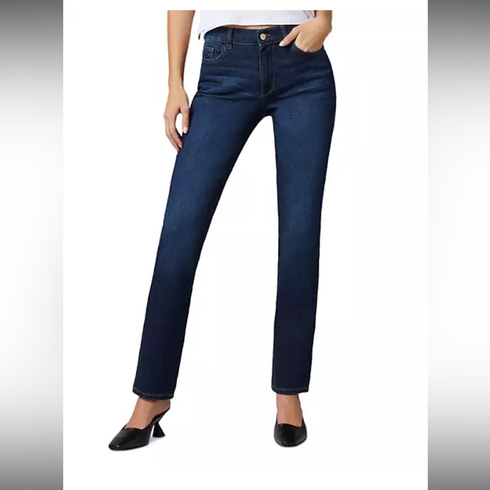 DL1961 Dark Wash Denim Coco Curvy Slim Fit Straight Jeans Sz 29 30” inseam